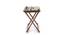 Latt Folding Table/Stool Tall (Teak Finish) by Urban Ladder - - 119810