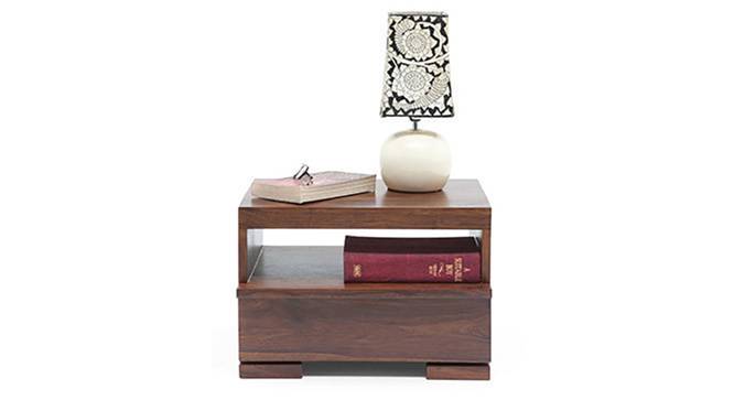 Ohio Bedside Table (Teak Finish) by Urban Ladder - Half View Design 1 - 119897