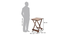 Latt Folding Table/Stool Tall (Teak Finish) by Urban Ladder - Design 1 Dimension - 121310