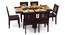 Danton 3-to-6 - Capra 6 Seat Folding Dining Table Set (Mahogany Finish) by Urban Ladder - Half View Design 1 - 121923