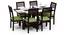 Danton 3-to-6 - Zella 6 Seater Folding Dining Table Set (Mahogany Finish, Avocado Green) by Urban Ladder - Half View Design 1 - 123118