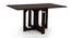 Danton 3-to-6 - Zella 6 Seater Folding Dining Table Set (Mahogany Finish, Avocado Green) by Urban Ladder - Front View Design 2 - 123120