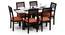 Danton 3-to-6 - Zella 6 Seater Folding Dining Table Set (Mahogany Finish, Burnt Orange) by Urban Ladder - Half View Design 1 - 123349