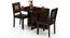Danton 3-to-6 - Capra 2 Seater Folding Dining Table Set (Mahogany Finish) by Urban Ladder - Front View Design 1 - 123586