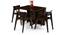 Danton 3-to-6 - Gordon 3 Seater Folding Dining Table Set (Mahogany Finish) by Urban Ladder - Front View Design 1 - 123596