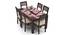 Arabia - Zella 6 Seater Dining Table Set (Mahogany Finish, Wheat Brown) by Urban Ladder