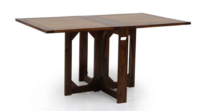 Danton 3-to-6 - Oribi 6 Seater Folding Dining Table Set (Teak Finish, Burnt Orange) by Urban Ladder - Front View Design 2 - 124196