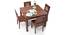 Brighton Square - Capra 4 Seater Dining Table Set (Teak Finish) by Urban Ladder - Half View Design 1 - 124351