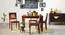 Brighton Square - Capra 4 Seater Dining Table Set (Teak Finish) by Urban Ladder - Full View Design 1 - 124352