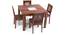 Brighton Square - Capra 4 Seater Dining Table Set (Teak Finish) by Urban Ladder - Front View Design 1 - 124353