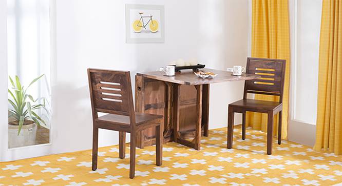 Danton 3-to-6 - Capra 2 Seater Folding Dining Table Set (Teak Finish) by Urban Ladder - Full View Design 1 - 124401
