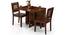 Danton 3-to-6 - Capra 2 Seater Folding Dining Table Set (Teak Finish) by Urban Ladder - Front View Design 1 - 124402