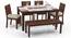 Arabia - Oribi 6 Seater Dining Table Set (With Bench) (Teak Finish, Wheat Brown) by Urban Ladder - Half View Design 1 - 124432