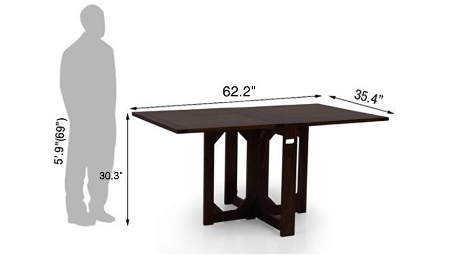 Danton folding dining table mahogany