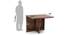 Danton 3-to-6 - Capra 2 Seater Folding Dining Table Set (Teak Finish) by Urban Ladder - Dimension Design 2 - 125482