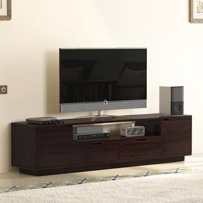 Tv Units Design Zephyr Solid Wood TV Unit in Mahogany