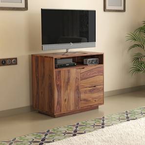 Tv Units Design Zephyr Solid Wood TV Unit in Teak