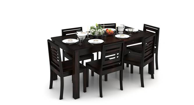 Arabia XL Storage - Capra 6 Seater Dining Table Set (Mahogany Finish) by Urban Ladder - Design 1 Half View - 126000