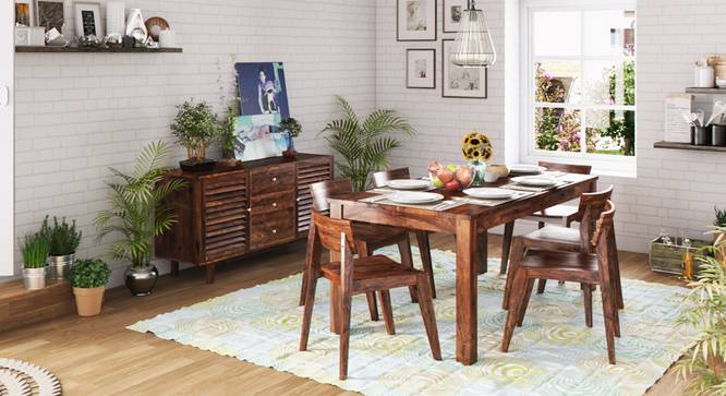 Arabia XL Storage - Gordon 6 Seater Dining Table Set (Teak Finish) by Urban Ladder - Design 1 Full View - 126060