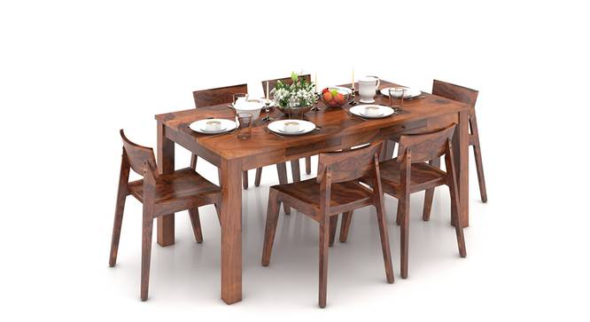 Arabia XL Storage - Gordon 6 Seater Dining Table Set (Teak Finish) by Urban Ladder - Design 1 Half View - 126061