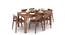 Arabia XL Storage - Gordon 6 Seater Dining Table Set (Teak Finish) by Urban Ladder - Design 1 Half View - 126061