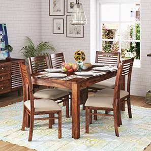 Solid Wood 6 Seater Dining Table Sets Check 39 Amazing Designs Buy Online Urban Ladder
