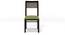 Zella Dining Chairs - Set of 2 (Mahogany Finish, Avocado Green) by Urban Ladder - Front View Design 1 - 128850