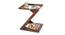 Zeta Glass Top Side Table (Teak Finish) by Urban Ladder - Half View Design 1 - 129076