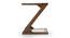 Zeta Glass Top Side Table (Teak Finish) by Urban Ladder - Design 1 Details - 129080