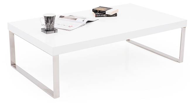 Marcel Coffee Table (White Gloss Finish, Large Size) by Urban Ladder - Design 1 Half View - 129334