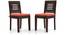 Capra Dining Chairs - Set of 2 (With Removable Cushions) (Burnt Orange, Mahogany Finish) by Urban Ladder - Design 1 - 130266