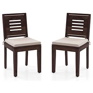 Dining Furniture In Nainital Design Capra Solid Wood Dining Chair set of in Mahogany Finish