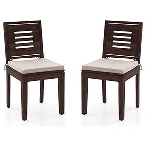 Dining Chairs In Bangalore Design Capra Solid Wood Dining Chair set of in Mahogany Finish