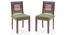 Capra Dining Chairs - Set of 2 (With Removable Cushions) (Teak Finish, Avocado Green) by Urban Ladder - Design 1 - 130288
