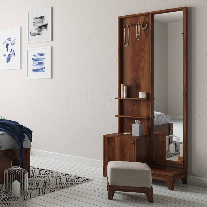 Dressing Table, Full Length Mirror With Makeup Storage The Range