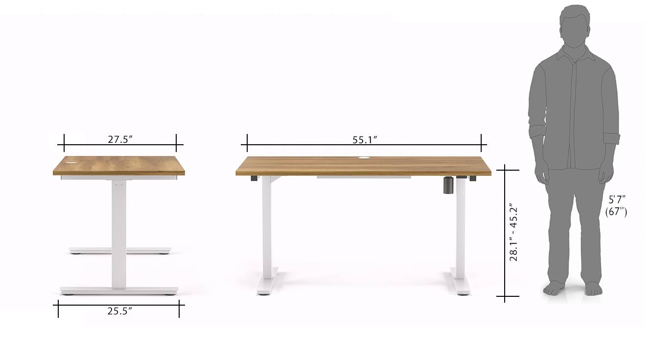 Philip Height Adjustable Standing Desk Urban Ladder