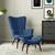 Contour chair and ottoman replica blue replace lp