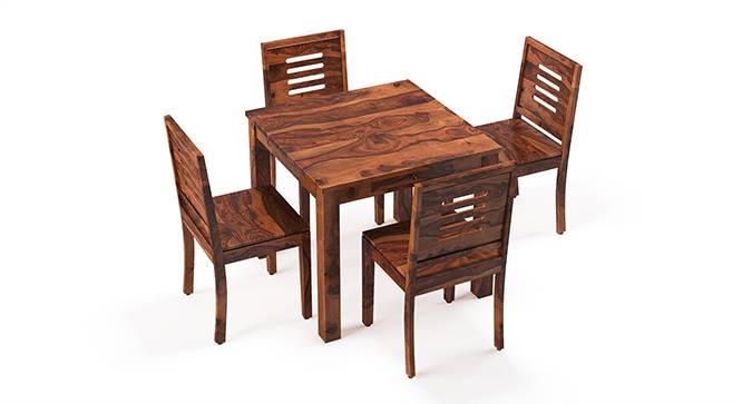 Arabia - Capra 4 Seater Storage Dining Table Set (Teak Finish) by Urban Ladder - Design 1 Half View - 135948