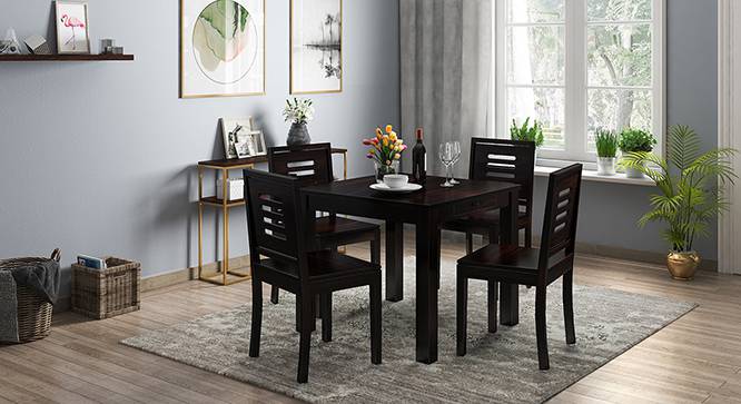 Arabia - Capra 4 Seater Storage Dining Table Set (Mahogany Finish) by Urban Ladder - Design 1 Full View - 135961