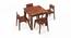 Arabia - Gordon 4 Seater Storage Dining Table Set (Teak Finish) by Urban Ladder - Front View Design 2 - 135991
