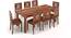 Arabia XXL - Capra 8 Seater Dining Table Set (Teak Finish) by Urban Ladder - Front View Design 1 - 136168