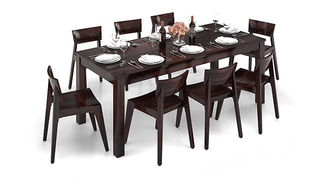 Arabia XXL - Gordon 8 Seater Dining Table Set (Mahogany Finish) by Urban Ladder - Design 1 Half View - 136181
