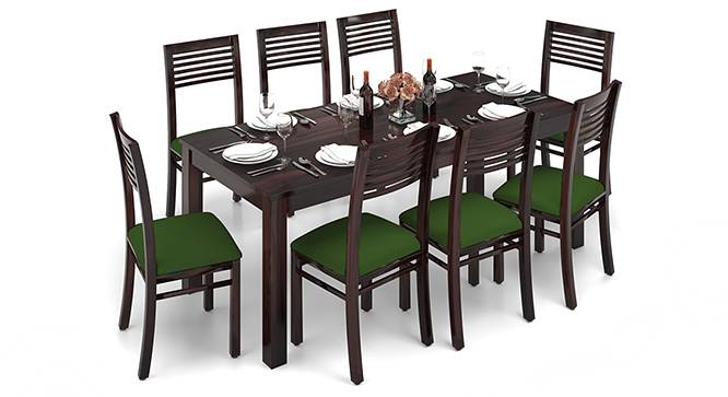 Arabia XXL - Zella 8 Seater Dining Table Set (Mahogany Finish, Avocado Green) by Urban Ladder - Design 1 Half View - 136318