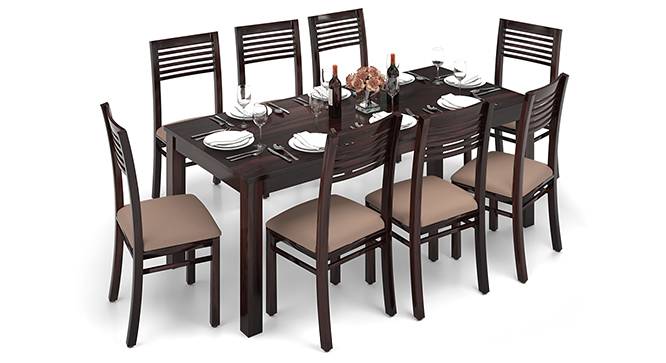 Arabia XXL - Zella 8 Seater Dining Table Set (Mahogany Finish, Wheat Brown) by Urban Ladder - Design 1 Half View - 136331