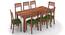 Arabia XXL - Zella 8 Seater Dining Table Set (Teak Finish, Avocado Green) by Urban Ladder - Front View Design 1 - 136358