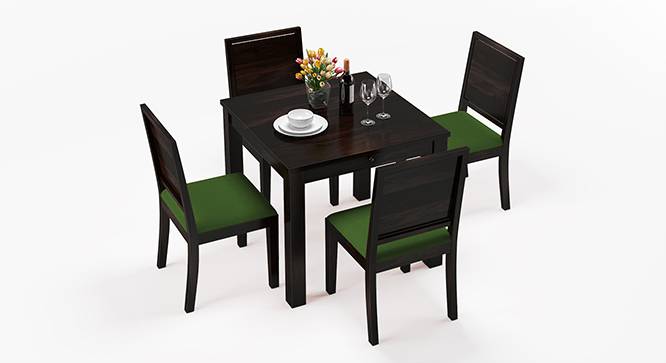 Arabia - Oribi 4 Seater Storage Dining Table Set (Mahogany Finish, Avocado Green) by Urban Ladder - Design 1 Half View - 136507