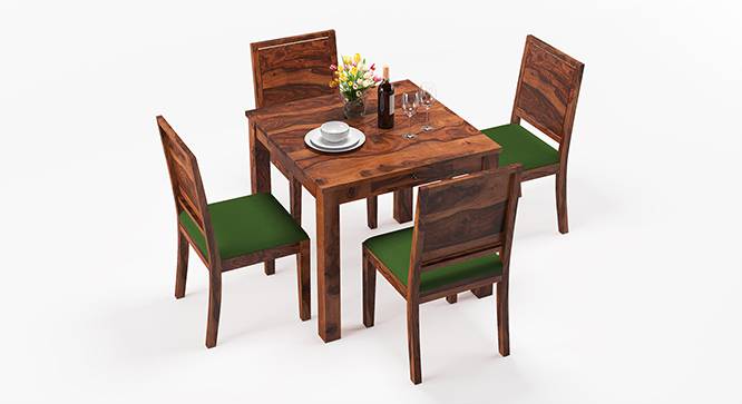 Arabia - Oribi 4 Seater Storage Dining Table Set (Teak Finish, Avocado Green) by Urban Ladder - Design 1 Half View - 136567