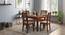 Arabia - Zella 4 Seater Storage Dining Table Set (Teak Finish, Wheat Brown) by Urban Ladder - Design 1 Full View - 136601