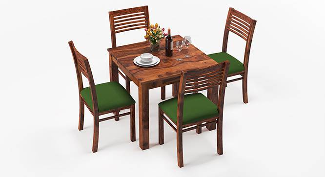 Arabia - Zella 4 Seater Storage Dining Table Set (Teak Finish, Avocado Green) by Urban Ladder - Design 1 Half View - 136632