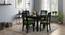 Arabia - Zella 4 Seater Storage Dining Table Set (Mahogany Finish, Avocado Green) by Urban Ladder - Design 1 Full View - 136653